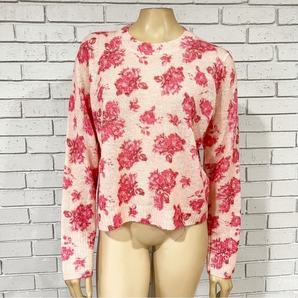 J.Crew Women’s Brushed Wool Rose Garden Crewneck Sweater - Picture 1 of 10